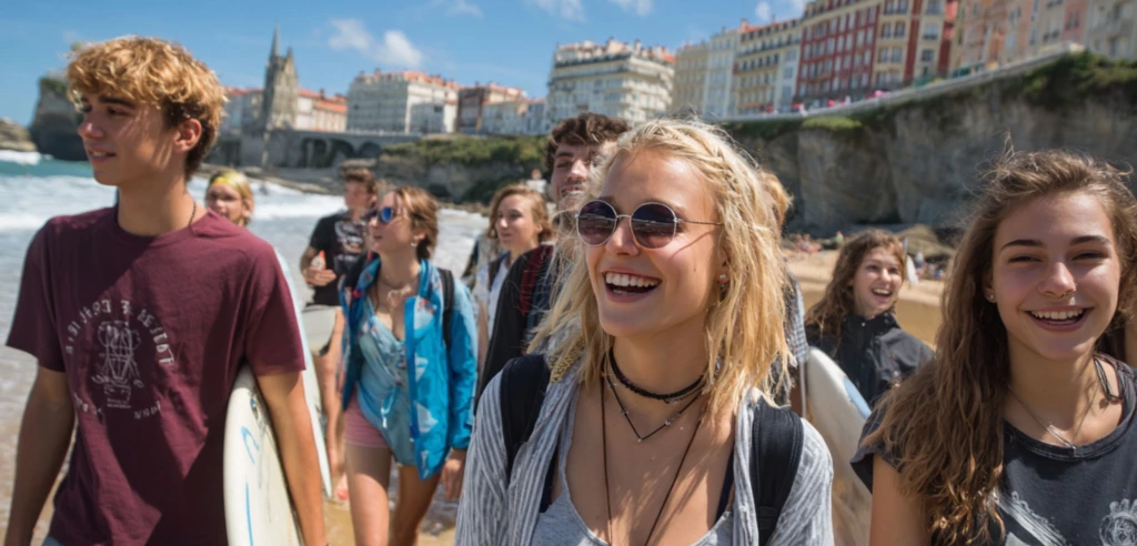 Junge Erwachsene Biarritz, Frankreich