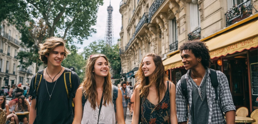 Junge Erwachsene Paris, Frankreich